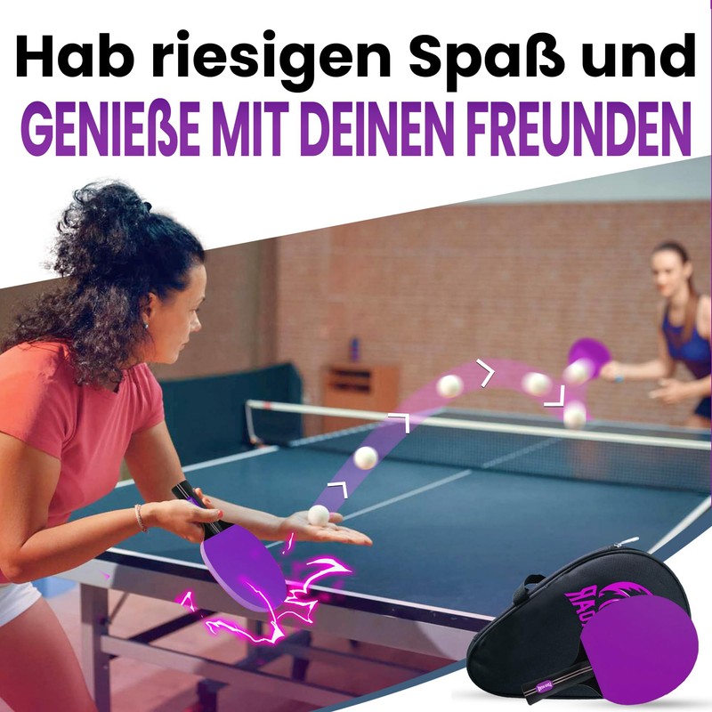 FourRoar Table Tennis Bat Purple with 7 Layers | Table