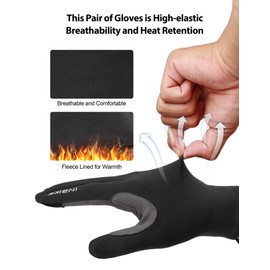 INBIKE Winter Cycling Gloves Men Women Above 42°F Thermal Touchscreen Bike Gloves for Running Driving Biking Hiking