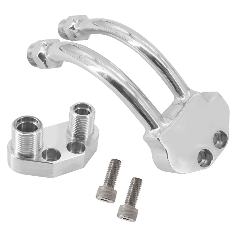 Tektall A/C Compressor Curved Manifold w/Adapter Fitting Compatible with Sanden
