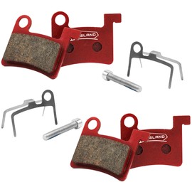 DYISLAND MT600 Electric Bike Disc Brake Pad Two Pairs, Suitable LD-200PLUS LD4X-600, (Semi-Metallic/Metal/Sintered Metal) (Red/Semi-Metal)