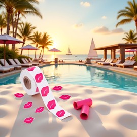 500 pegatinas de labios bronceadores, calcomanía autoadhesivo perforado rosado, estampado de labios, para cama de bronceado, autoadhesivo, para tomar el sol, extraíble, bronceado, perforado para el