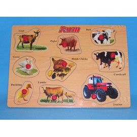 Farm 1 - Wooden Peg Puzzle