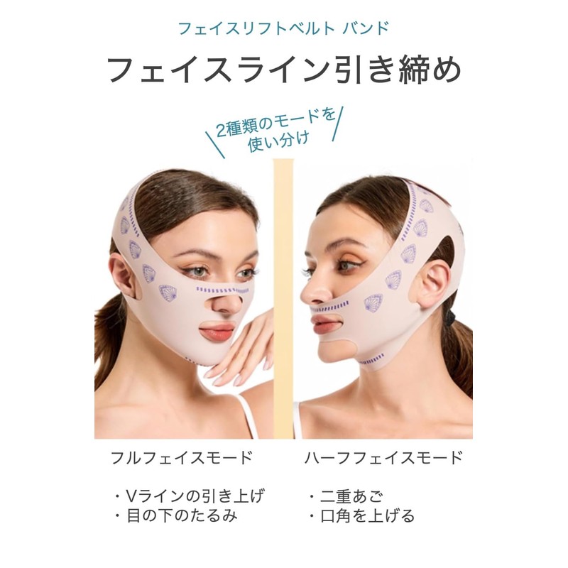 wumio フェイスリフトベルト フェイスバンド リフトアップ 引き上げマスク フェイスマスク 矯正 むくみ 二重あご たるみ