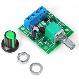 Kiligen 4pcs PWM Low Voltage Motor Speed Controller DC1.8V/3V/5V/6V/12V 2A 1803BK 1803B Adjustable Driver Switch with Speed Control Knob
