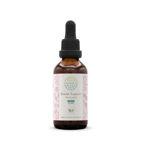 HerbEra Breast Support A60 Alcohol Extract Tincture, Burdock Root, Chamomile