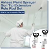Lanties 5 Pieces Airless Paint Sprayer Gun Tip Extension Pole