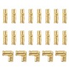sourcing map 20Pcs Invisible Barrel Hinges, 5x15mm Brass Concealed Hinge,