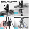 AVSIILE Matte Black Waterfall Kitchen Faucets with Pull Down Sprayer,