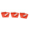 3Pcs Diamond Grinding Shoes Trapezoid Concrete Aggreesive Cutting 2 Long