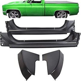 KUAFU Cab Corners and Rocker Panels Kit Compatible with 1973-1987 Chevy/GMC C10 K10 C20 K20 pickup truck driver & passenger Side Left Right Metal 4 Pcs
