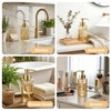 2 Pack Glass Soap Dispenser with Plastic Pump, 12oz Thick