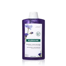 Klorane Shampoo with Centaury - Brightens Blonde, Platinum, Silver, Gray or White Hair - Neutralizes Unwanted Yellow, Brassy, and Copper Tones - Paraben, Silicone and Sulfate-Free - 13.5 fl. oz.
