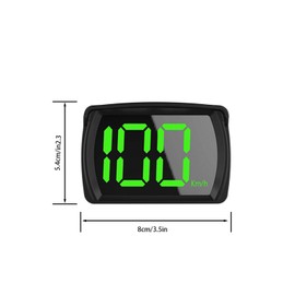 Sporgo Car Digital HUD Head Up Display: Speedometer GPS Car 3.15 x 2.13 Inch Speedometer Wheel, Bicycle Computer with LCD Screen Speedometer Suitable for All Types of Cars