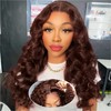 Ailwelia Chocolate Brown 5x5 Body Wave Bob Wig Human Hair