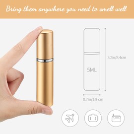 Zonon 56 Pieces Refillable Perfume Atomizer Mini Refillable Spray Perfume Bottle Portable Perfume Bottle in 5 ml with 56 Pieces Perfume Refill Pump Perfume Dispenser Pump Transfer Tool for Outgoing