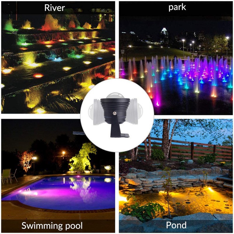 10W RGB Multicolor Waterproof Underwater Light LED Landscape Fountain Pond
