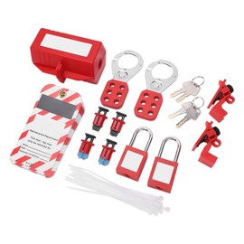 Electrical Circuit Breaker Lockout Tagout Kit, Loto Padlock Kit, Lock Off Kit for Electricians, Safety Lockout Padlock Hasps Set