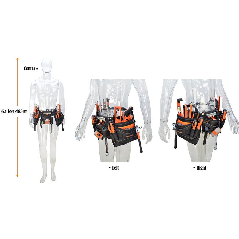 WELKINLAND 18-pocket Carpenter's Tool Belt - Construction & HVAC Tool