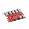 Donkey pc Donkey pc PCI-auf-USB-Verl?ngerungskarte PCI-E auf 5 Ports USB