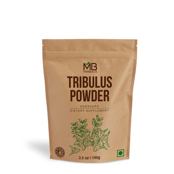 MB Herbals Gokshura Powder 100g | 3.5 oz | Tribulus terrestris | Small Caltrops