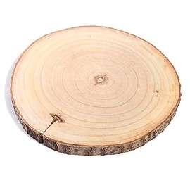 Anderson's Large Natural Solid Wood Slice Tree Cross Section Piece, Home Event Prom Wedding Decoration, Centerpiece Base Display Stand, Rustic Decor - 18 Inches