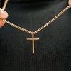SERASAR Kreuz Halskette Herren mit Anhänger Gold Schmuck Kette Vergoldete