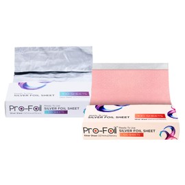 Just Home Hair Highlighting Pop Up Foils 200 Sheets, Pre – Cut for Bleaching, Coloring, Lightening, Styling, In-Built Dispenser for Professionals, Salons, Personal Use - Silver - Pink