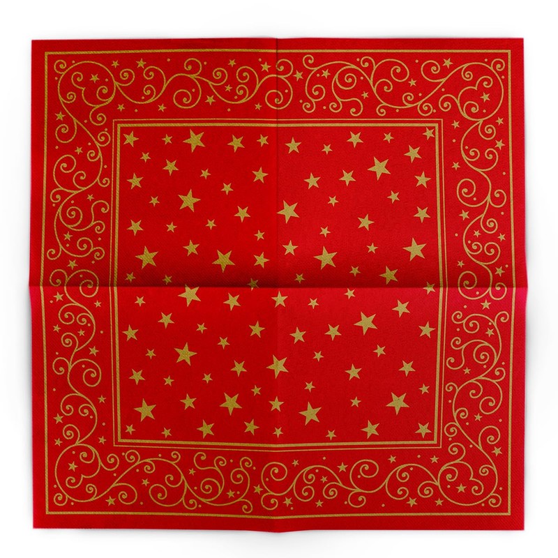 Sovie HORECA Linclass® Airlaid Liam Christmas Napkin in Red, Festive