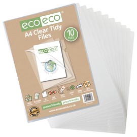 eco-eco A4 50% Recycled Bag 10 Tidy Files, eco023