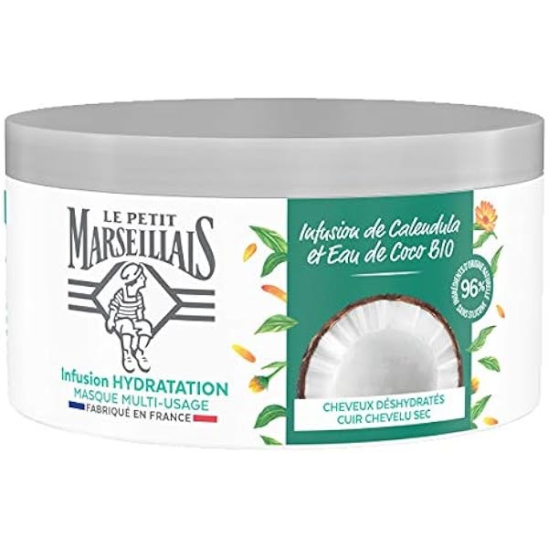 Le Petit Marseillais Masque Hydratation Intense pour Cheveux Secs et