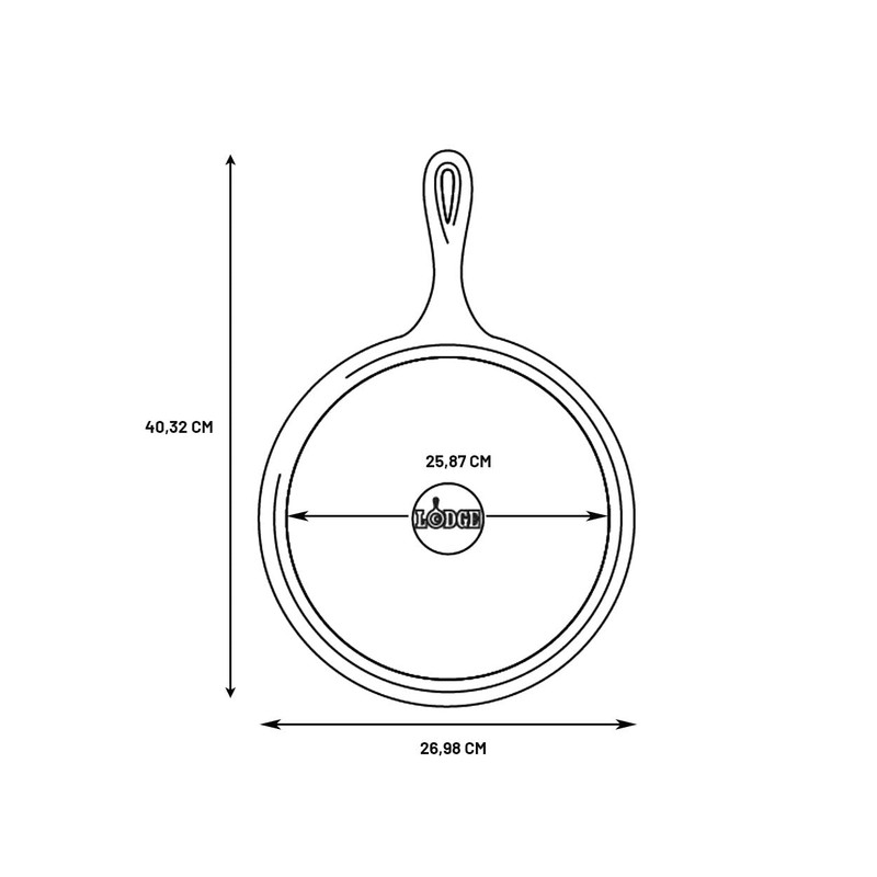 Lodge Cast Iron Griddle and Hot Handle Holder, 10.5", Black/Red