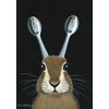 Inkognito Postcard | Occasion: "For Easter", motif: rabbit/bunny, "self-portrait with