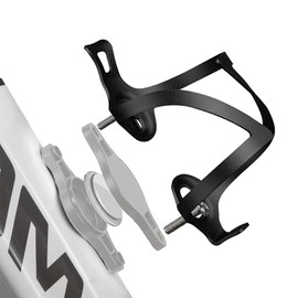 NUOM AirTag Bike Mount, with 65mm Bottle Cage, Aluminum Alloy Protective Case Holder for AirTag, Hidden Under Bottle Cage, with Anti-Theft Safety Screws, for Mountain Bikes