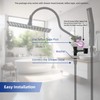 Hibbent All Metal Shower Head Holder - Solid Brass Adjustable