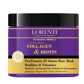 Lorenti Deep Conditioning Hair Mask 500 ml | For Dry, Damaged, Dense & Frizzed Hair | Contains Vitamin B7 & Proteins to Balance & Moisturize Hair | 16.9 Fl Oz (Collagen & Biotin)