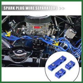 Motoforti 2 Set 8mm Car Engine Spark Plug Wire Separator Looms Divider Blue Long-lasting