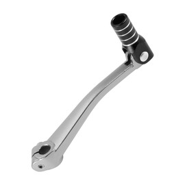 Motoforti Folding Motorcycle Gear Shifter Lever for Bosuer 125 Aluminum Alloy Pedal Shift Lever Arm Titanium Tone Black Head with Silver Tone Ring