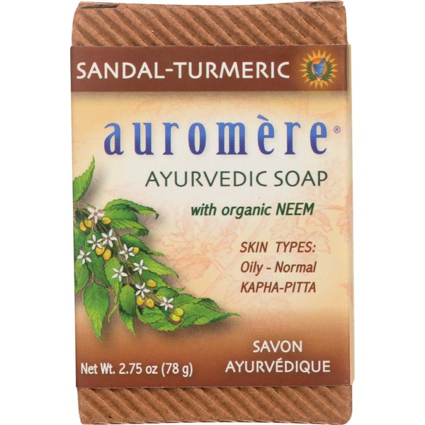 Auromere Ayurvedic Bar Soap, Himalayan Rose - Eco Friendly, Handmade, Vegan, Cruelty Free, Natural, Non GMO (2.75 oz)