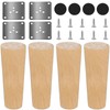 GOMETY Pack of 4 Wooden Furniture Feets, 10 cm Solid