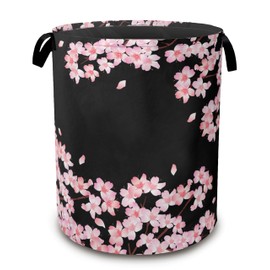 Laundry Hamper,Cherry Blossom Laundry Basket,Waterproof Oxford Cloth Storage Basket with Handle for Clothes Books Nursery Home Storage Sundries 16"x20"