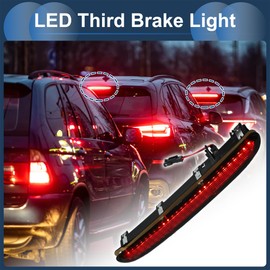 VekAuto LED Third Brake Light Compatible for Opel for Vauxhall for Astra J MK 2009-2017, Waterproof Plastic Black Housing 3rd High Mounted Stop Lamp Rear Center High Level Brake Light