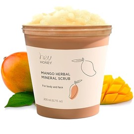 Hey Honey Exfoliante Mineral Herbal De Mango Con Sales Del Mar Muerto Para Cuerpo Y Rostro  Pule, Suaviza E Hidrata La Piel Con Suavidad  Sin...      