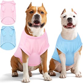 Nanaki 2 Pack Sun Protection Dog Tshirts for Large Dogs- Breathable Stretchy T-Shirts, Tank Top Soft Mesh Lightweight Quick Dry Sweatshirt, Pullover Vest Pajamas, Ideal for Spring Summer