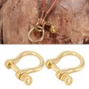 2pcs D Shackles Golden D Rings Heavy Duty Shackle 10mm
