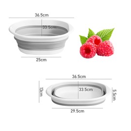 SUNZWO Collapsible Washing Up Bowl | Eco-Friendly Non-Toxic Foldable Basin for Camping, Kitchen & Travel | Space Saving, Portable & Durable