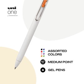 Uniball Gel Pen 8 Pack, 0.7mm Medium Point, Assorted Colors - Smooth Writing Office Supplies from Uniball