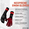 ZONE3 Swim Gloves Neoprene Gloves, Unisex, Adult, Black, XS