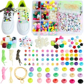 MINIMISSMIANYC 569PCS Beaded Shoe Charms for Sneaker, Acrylic Heart Star Flower Letter DIY Shoelace Charm for Women, Bag Charm kit Craft Accessories Beads Jewely Making Kit Gifts for Her