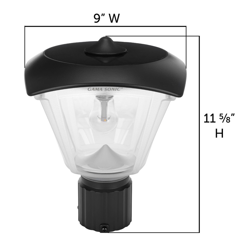 Gama Sonic Haven Lamp Outdoor Solar Light, Mounts on Pole,