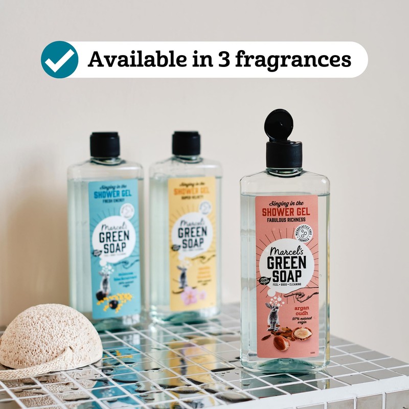 Marcel's Green Soap Shampoo - Mimosa & Blackcurrant Scent, Enriched